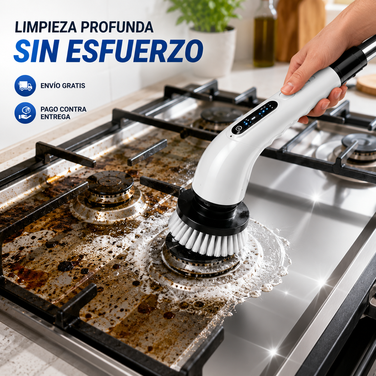 Cepillo Eléctrico Inalámbrico 9 en 1 | Limpieza Profunda Sin Esfuerzo