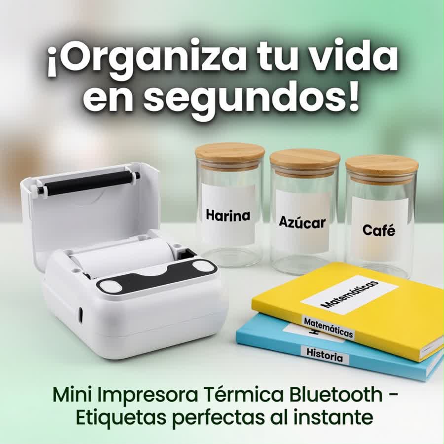 Mini Impresora Térmica Bluetooth | Imprime Fotos, Notas y Etiquetas en Segundos